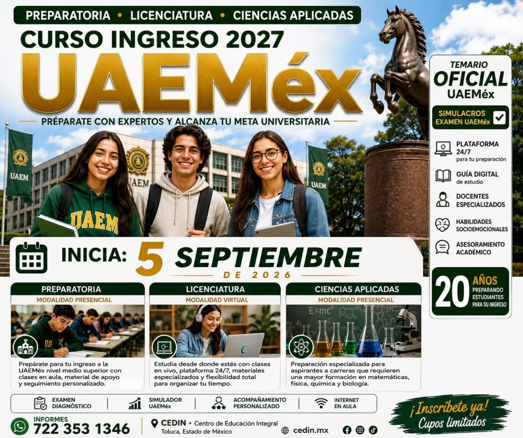 Curso ingreso uaemex 2027